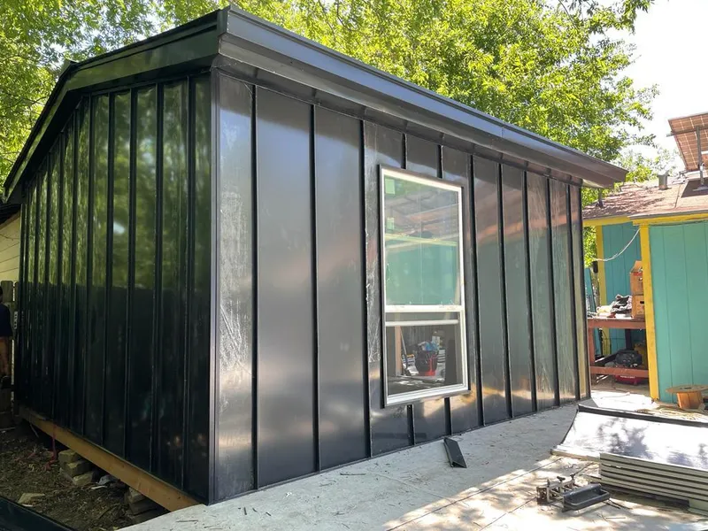 Black standing seam metal wall panels for Metal Roof Installation in Conewago